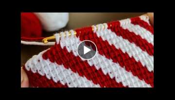 Easy Knitting Tunisian Baby Blanket - Tunus İşi Çok Kolay Gösterişli Örgü Modeli...