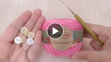 SUPER VERY EASY CROCHET PATTERN WİTH SHİRT BUTTON 