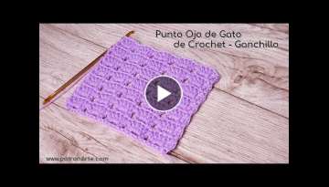 Punto Ojo de Gato de Crochet - Ganchillo | Tutoriales de Crochet Paso a Paso #crochet #ganchillo