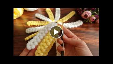 How to make easy crochet motif, throw pillow model.