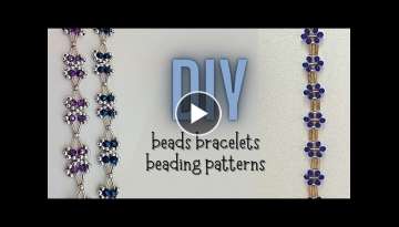 Simple and easy patterns for diy beads bracelets. Beading tutorials. jewelry DIY