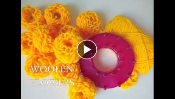 How to Make Quick Woolen Flowers Using Stencil