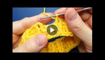 Crochet: How to Crochet Textured Stretchy Stitch Ribbing.