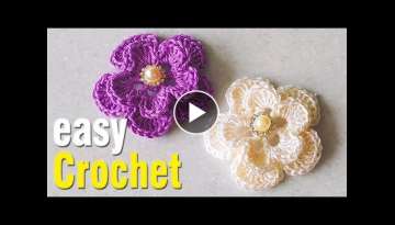 How to Crochet 3D Flower for beginners