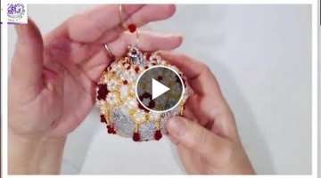 Beaded Christmas Ornament Tutorial - Free Bead Pattern - DIY Ornament