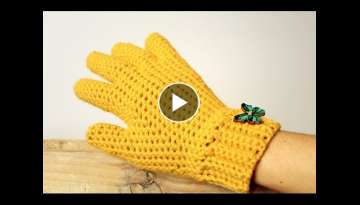 How to crochet GLOVES with fingers 