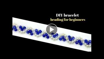 beading tutorial for DIY Beaded Bracelet-Simple beading pattern for beginners