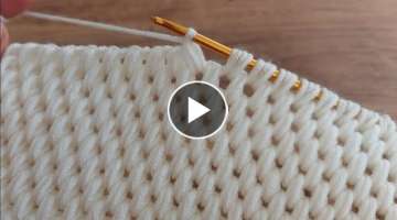 Super Easy Knitting Tunisian Baby Blanket 