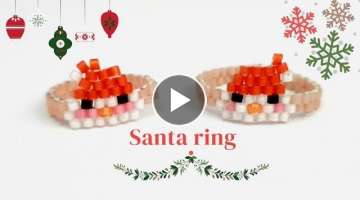 Santa ring from beads