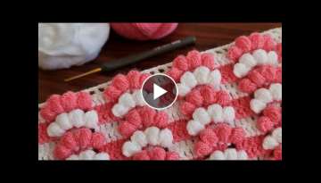 Very Easy Very Stylish 3d Baby Blanket Crochet Knitting - Çok Kolay Şık Tığ İşi Battaniye ...