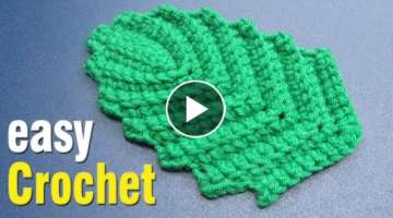 Crochet: How to Crochet a Simple Leaf Motif.