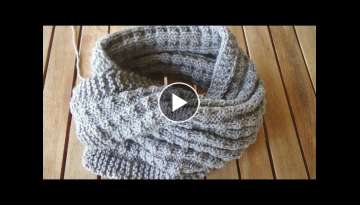 How to knit Nordic Mens Scarf -super Easy knitting pattern
