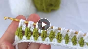 Süper Easy crochet knitting stitch tutorial