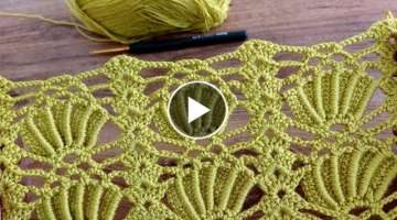 Super Easy Crochet Pattern for Beginners Knitting - Kolay tığ işi battaniye örgü modeli..