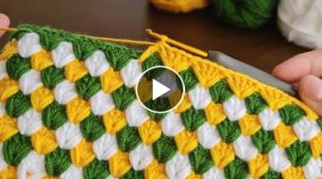 Easy Crochet Baby Blanket Knitting For Beginners.. Çok Kolay Tığ İşi Battaniye Örgü Model...