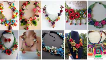 Knit necklaces. Knit Jewelry.
