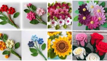 The simple crochet flowers