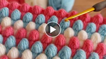 Super Easy Crochet Baby Blanket Pattern for Beginners Knitting - Muhteşem tığ işi örgü mode...