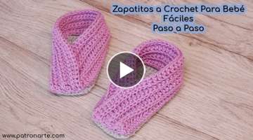 Cómo Tejer Zapatitos a Crochet - Ganchillo para Bebé Fáciles Paso a Paso
