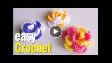 How to Crochet 3D Rose Flower for beginners