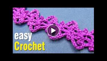 How to Crochet a Simple Lace Cord for beginners.
