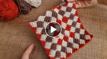 Super Easy Tunisian Knitting Crochet Model 