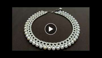 How To Make Pearl Necklace / Designer Necklace