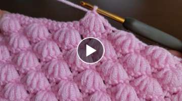 Super Easy Crochet Baby Blanket Knitting Pattern For Beginners.. Yeni başlayanlara kolay örgü ...