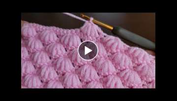 Super Easy Crochet Baby Blanket Knitting Pattern For Beginners.. Yeni başlayanlara kolay örgü ...