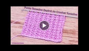 Cómo Tejer el Punto Tunecino Espiral de Crochet Tunecino Paso a Paso