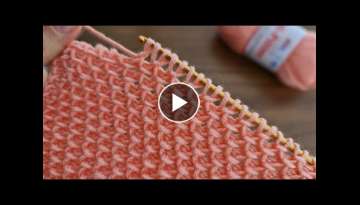 Easy Knitting Tunisian Baby Blanket - Tunus işi Çok Kolay Gösterişli Battaniye Yelek Örgü M...