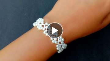 Elegant White Wedding Bracelet