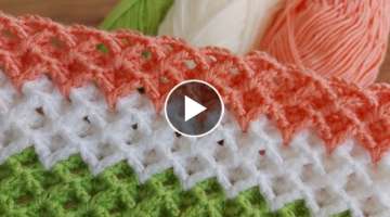 Super easy crochet knitting baby blanket