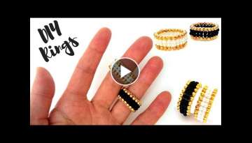 10 minutes DIY ring. Beaded rings for beginners. ring making tutorial