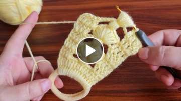 Wow!.. Super Easy Crochet Tunisian Knitting - Tunus İşi Tığ ile Örgü Modeli Harika Oldu..