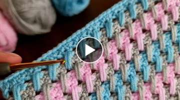 Easy Crochet Baby Blanket Knitting For Beginners... Çok Kolay Hızlı Örülebilen Tığ İşi ...