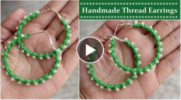 How To Make Thread Earrings At Home 