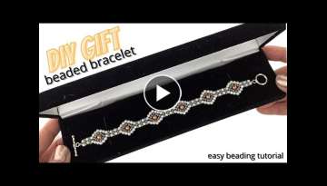 diy gift. beaded bracelet.very easy beading tutorial