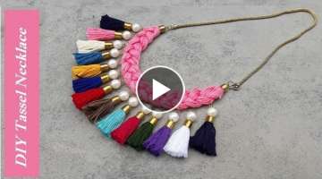 How to make tassel necklace at home