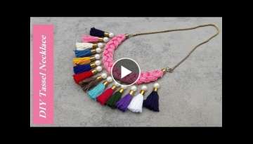 How to make tassel necklace at home