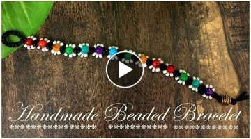 Handmade Beaded Flower Bracelet Ideas