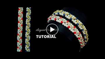 How to make beaded bracelets. Easy beading tutorial. Simple beading pattern