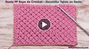 Cómo Tejer el Punto PP Rope de Crochet - Ganchillo en Recto