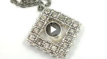Beading4perfectionists: Diamond Art Deco Drop Pendant beading tutorial