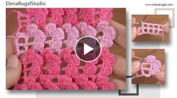 Crochet 3D Flower BORDER EDGING Pattern