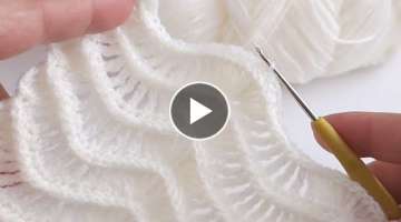 Easy Crochet Vest Cardigan Baby Blanket Zigzag for Beginners, Knitting Pattern
