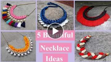 How To Make Silk Thread Necklace At Home