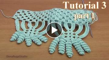CROCHET LACE BORDER with Spirals Part 1 of 2