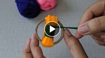 Easy Hand Embroidery flower idea