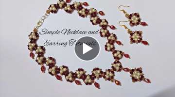Simple Necklace and Earring Tutorials. DIY Beading Tutorials. Crystal Necklace. Handmade Necklace...